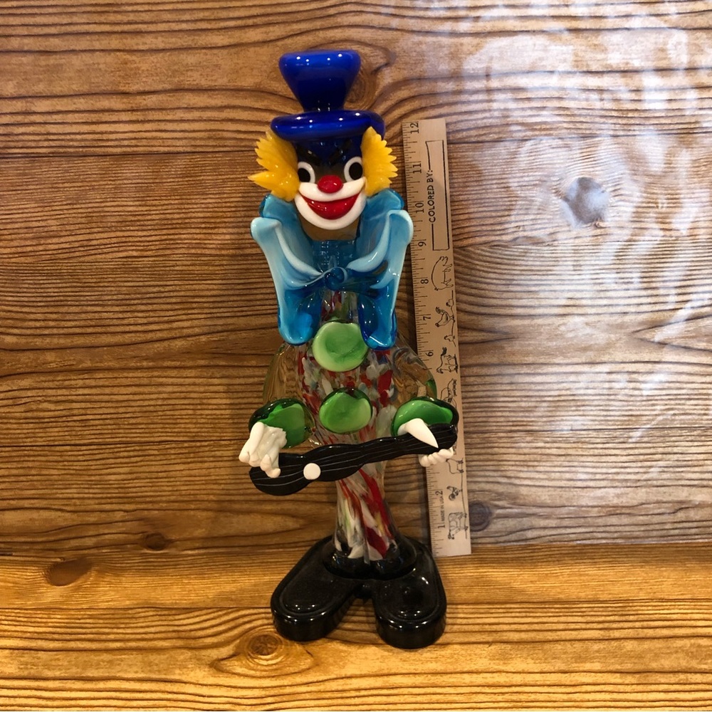 14” Vintage Murano clown as is